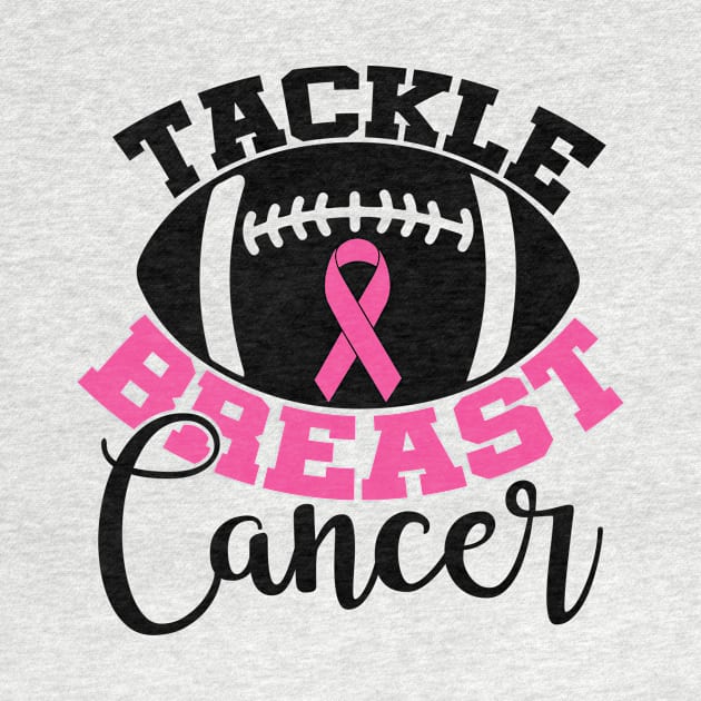 Tackle Breast Cancer Football Sport Awareness Support Pink Ribbon by Color Me Happy 123